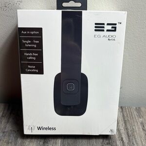 NWT EG Audio Noise Canceling Wireless Over-Ear Headphones - Black